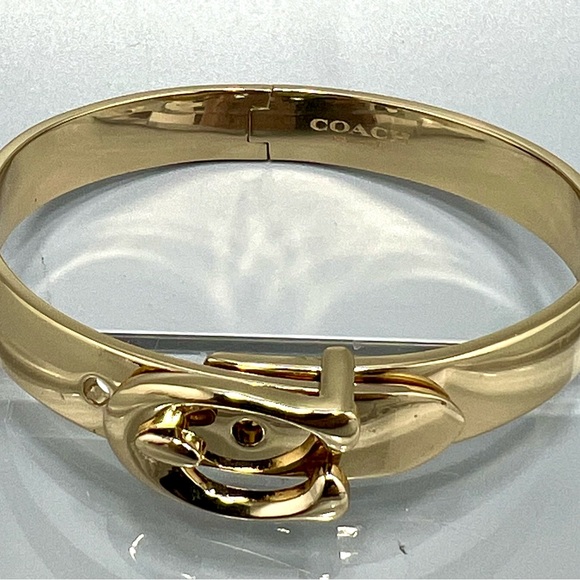 Coach Gold Tone Signature C Bracelet - Picture 2 of 7